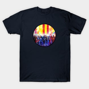 Outside Comic-Con Painting - Circle T-Shirt